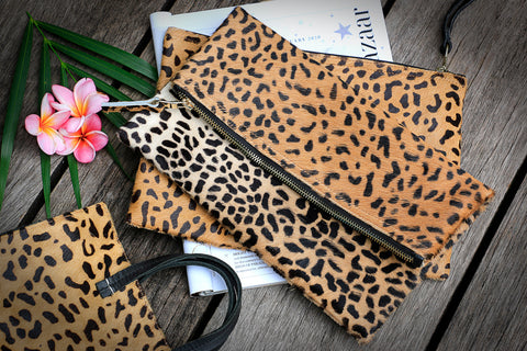 Leopard Animal Zipper Clutch