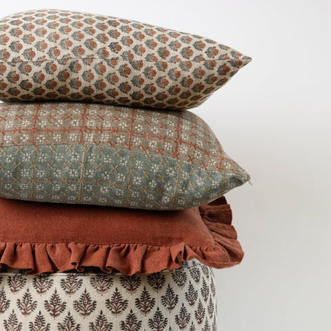 Filling Spaces Artful Traditionalist Handcrafted Bohemian Accent Throw Pillow - 18 x 18 - 20 x 20 - 22 x 22 - 24 x 24 - 26X 26 - 14 x 20 - 14 x 40 - 18 x 40 - 16 x 50