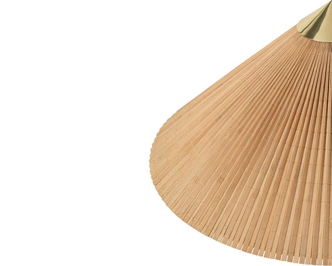 Ambient Minimalist Stick Floor Lamp with Pleated Shade