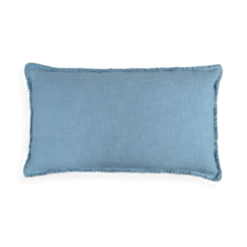Monochromatic Bohemian Textured Pillow Cover with Fringe