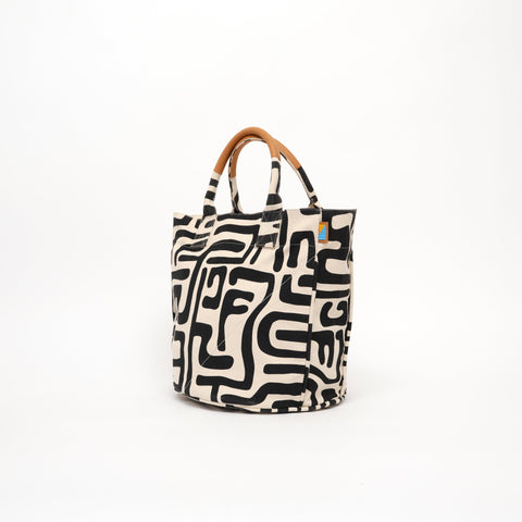 Abstract Graphic Drawstring Tote