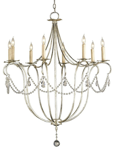 Accent Candelabra Chandelier with Beads and Crystals Ceiling Light