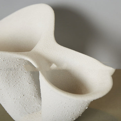 Decorating Essentials Modern Art Vase with Cut-Outs Porcelain