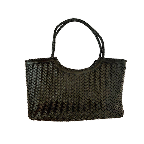 Handwoven Braided Basket Weave Tote