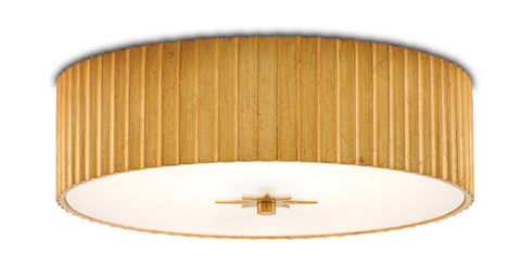 Caravel Ambient Fluted Drum Traditional Flush Mount Ceiling Light