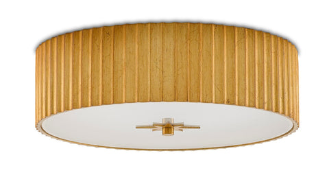 Caravel Ambient Fluted Drum Traditional Flush Mount Ceiling Light