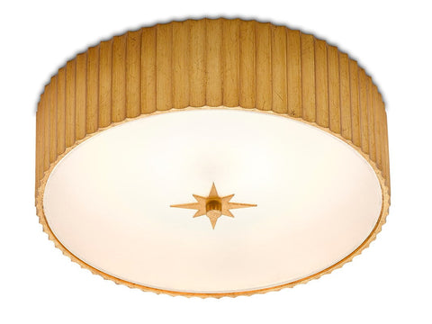 Caravel Ambient Fluted Drum Traditional Flush Mount Ceiling Light