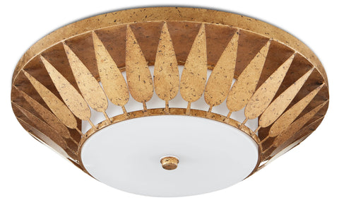 Floris Ambient Fluted Bowl Flush Mount Ceiling Light