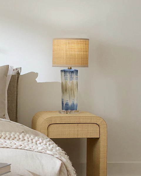 Accent Abstract Handcrafted Column Table Lamp for Contemporary Spaces