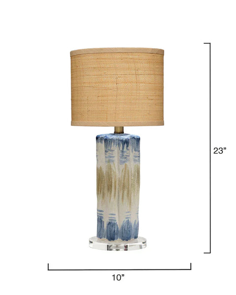 Accent Abstract Handcrafted Column Table Lamp for Contemporary Spaces