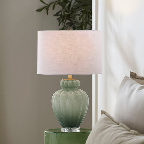 Agnes Elegant Fluted Column Table Lamp