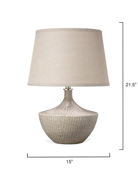 Accent Embossed Drum Table Lamp for Organic Contemporary Spaces