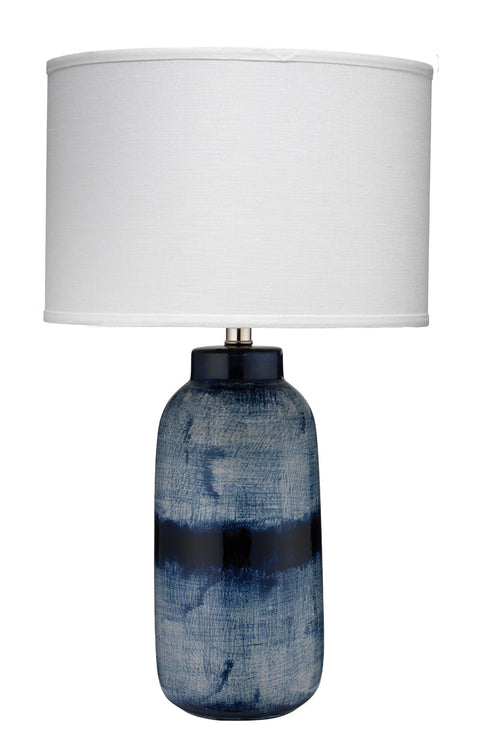 Accent Batik Drum Table Lamp Coastal Style