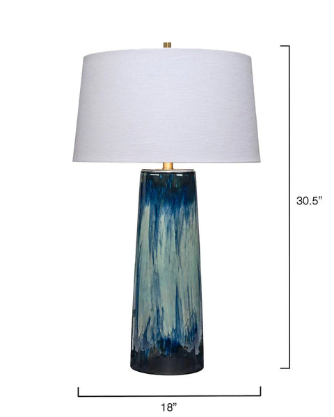 Accent Column Table Lamp in Blue for Contemporary Spaces