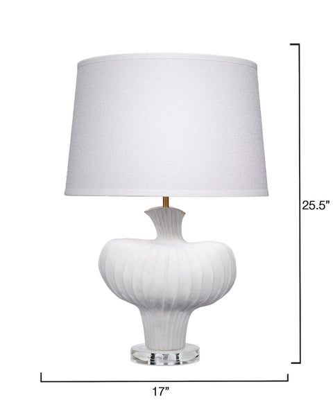 Colette Handcrafted Fluted Drum Table Lamp Elegant Accent