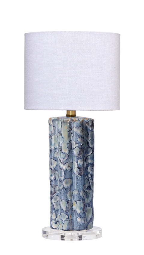 Flurry Contemporary Accent Drum Table Lamp with Scallop Trim