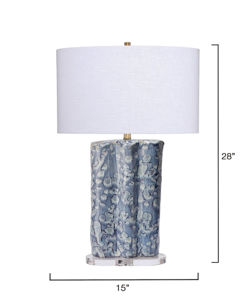 Flurry Accent Column Table Lamp with Scallop Trim