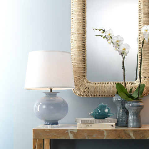 Accent Bowl Table Lamp in Elegant Blue