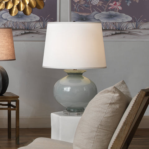 Accent Bowl Table Lamp in Elegant Blue