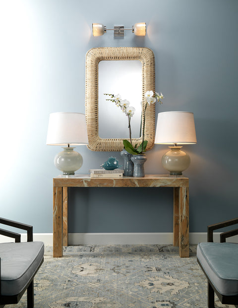 Accent Bowl Table Lamp in Elegant Blue