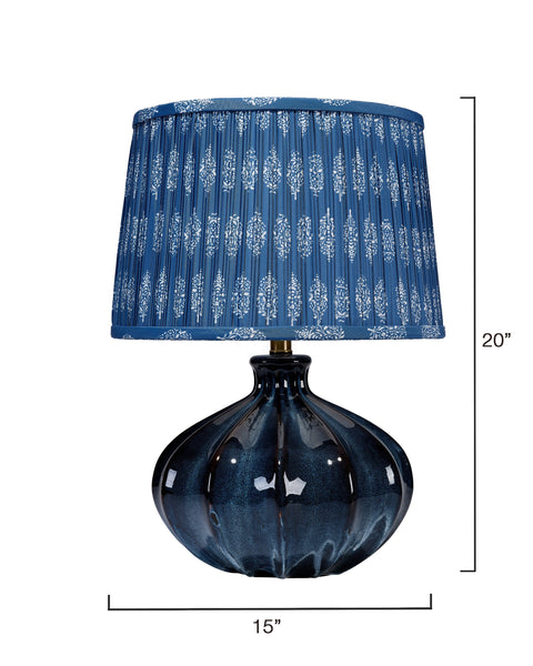 Hershey Elegant Accent Table Lamp with Finial and Pleats