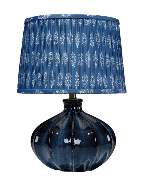 Hershey Elegant Accent Table Lamp with Finial and Pleats