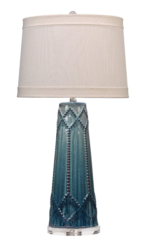 Hobnail Handcrafted Column Accent Table Lamp Modern
