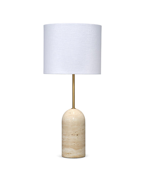 Holt Elegant Column Drum Table Lamp with Finial