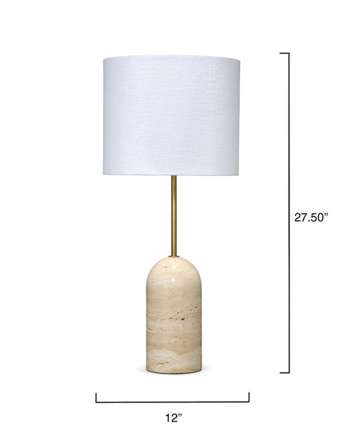 Holt Elegant Column Drum Table Lamp with Finial