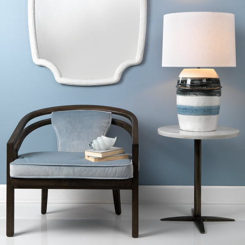 Ambient Coastal Handcrafted Drum Table Lamp