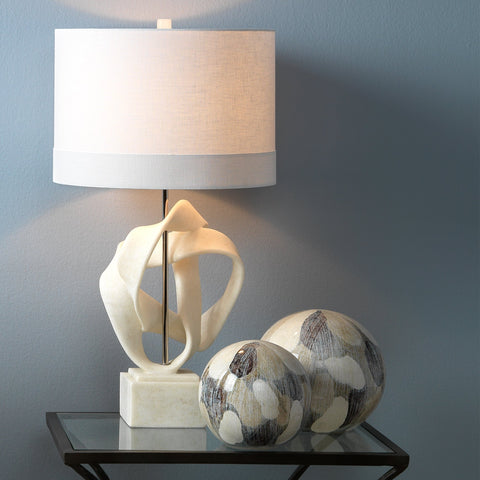 Intertwined Modern Organic Accent Drum Table Lamp