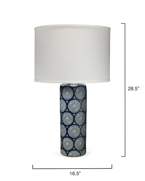 Neva Modern Graphic Column Accent Table Lamp