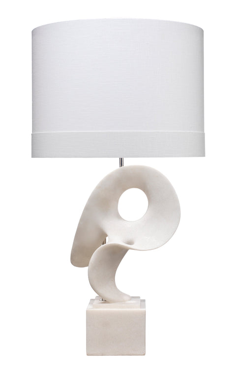 Obscure Accent Contemporary Drum Table Lamp with Finial