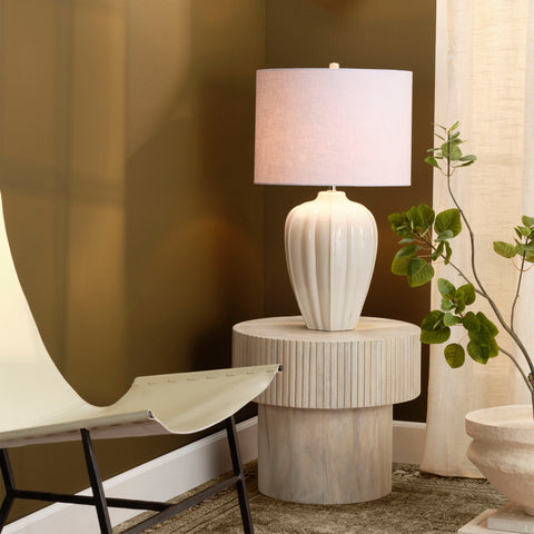 Seraphina Column Fluted Table Lamp Elegant Accent