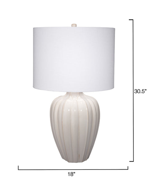 Seraphina Column Fluted Table Lamp Elegant Accent