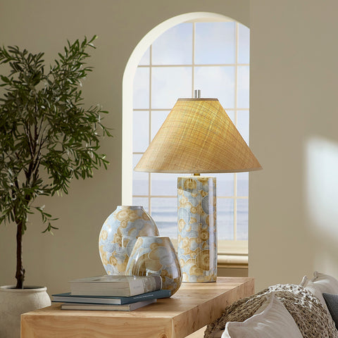 Serene Accent Eclectic Column Table Lamp