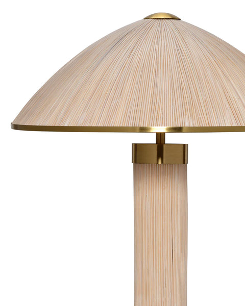 Seychelles Floor Lamp in Bleached Rattan