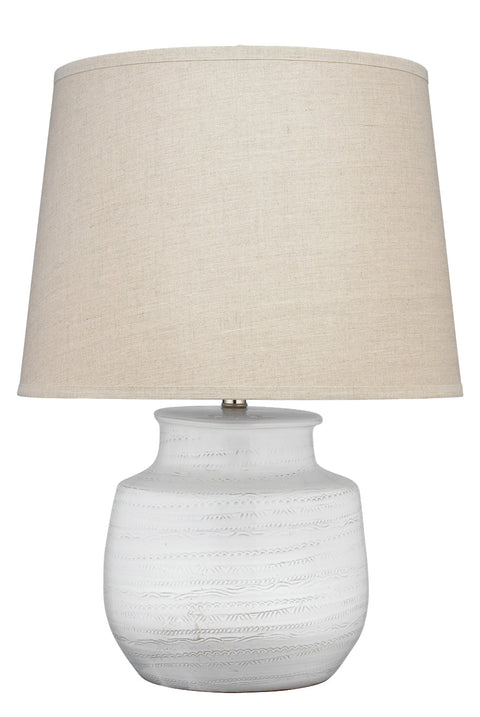 Ambient Coastal Etched Drum Table Lamp