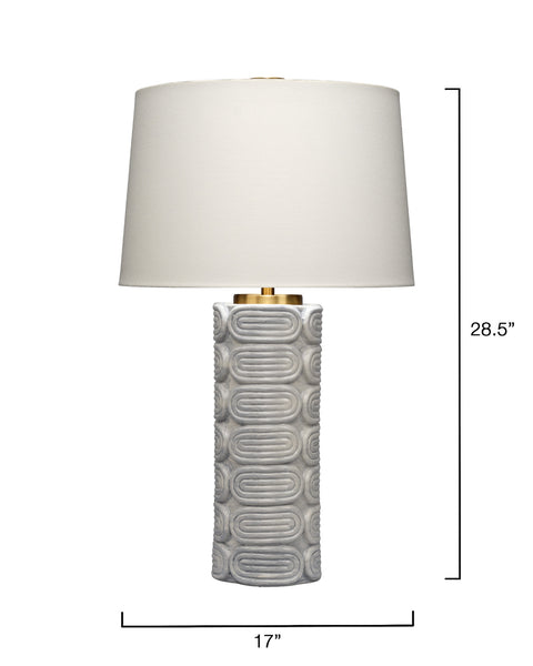 Wright Table Lamp in Light Blue Reactive Glaze