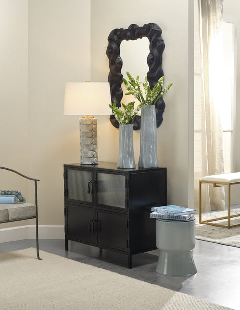 Wright Table Lamp in Light Blue Reactive Glaze