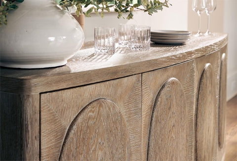 Aventura Washed Oak Buffet Cabinet for Contemporary Spaces