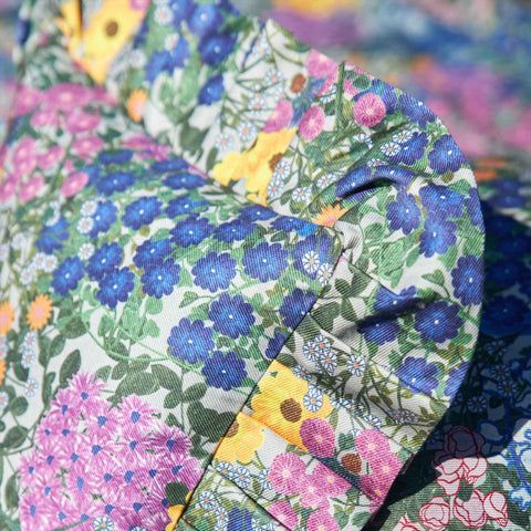 Artful Traditionalist Bohemian Floral Ruffles Pillow Cover