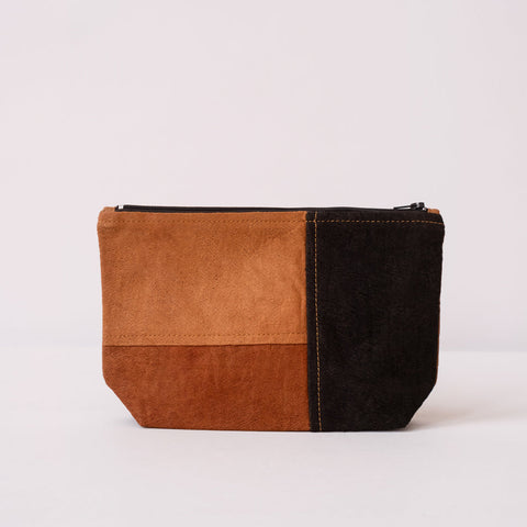 Color Block Zipper Pouch