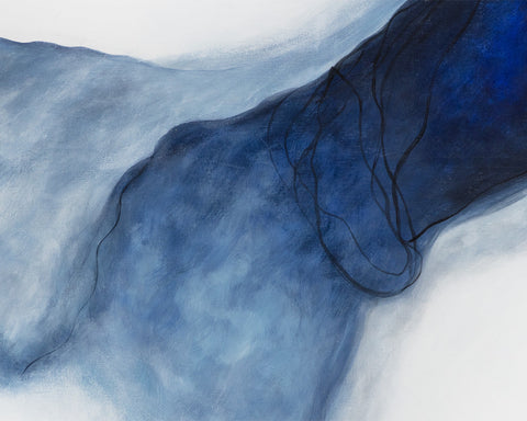 Cool Embrace Modern Abstract Hand Painted Floating Wall Art