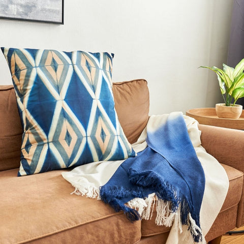 Powered by People Artful Traditionalist Graphic Accent Pillow in Asian Bohemian Style - 20 x 20