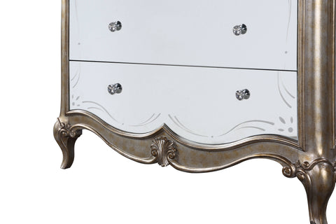 Traditional Quiet Luxury Mirrored Dresser Drawer Chest