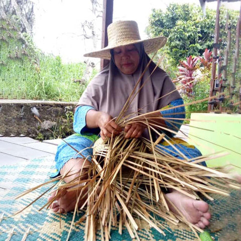 Handwoven Braided Flap Pouch with Tie Closure