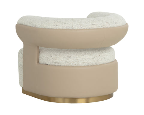 Timeless Minimalist Contemporary Barrel Lounge Chair