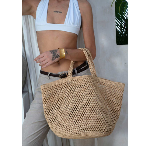 Beach Handmade Geometric Tote