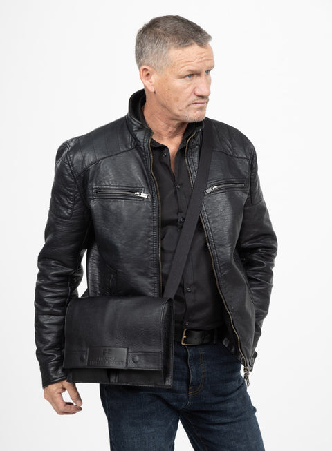 Designer Logo Crossbody with Flap and Shoulder Straps